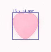 Roze Hartvormige Knoop 13x14mm Knopen KNP00019